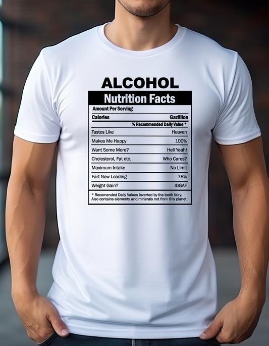 Alcohol Nutrition facts T-shirt