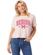 Senior 2025 Coquette cropped tee